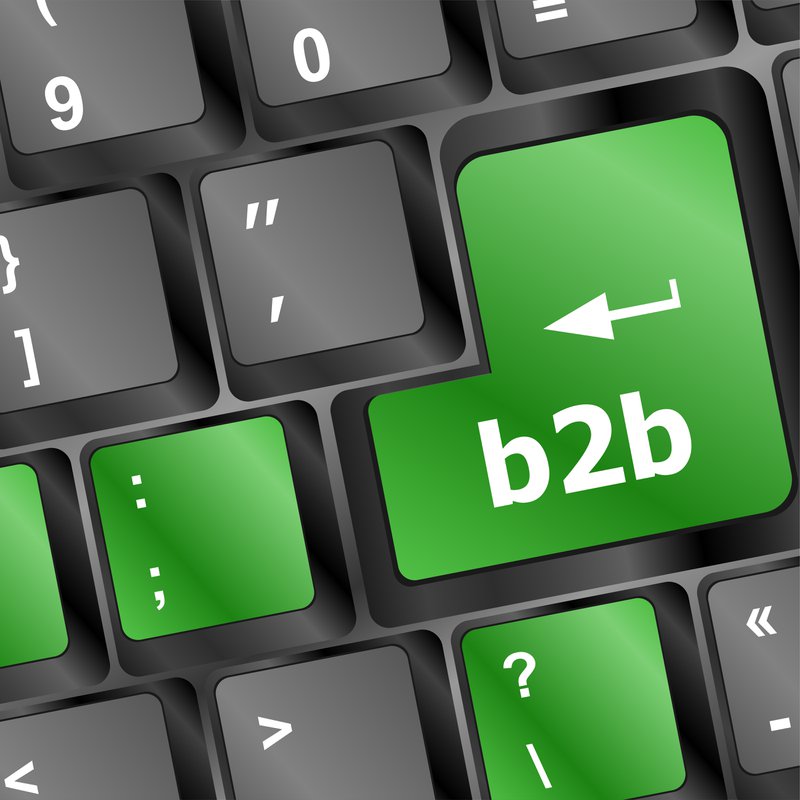 word b2b on digital keyboard